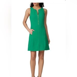Trina Turk Women’s Green Sleeveless Dress w/ pockets